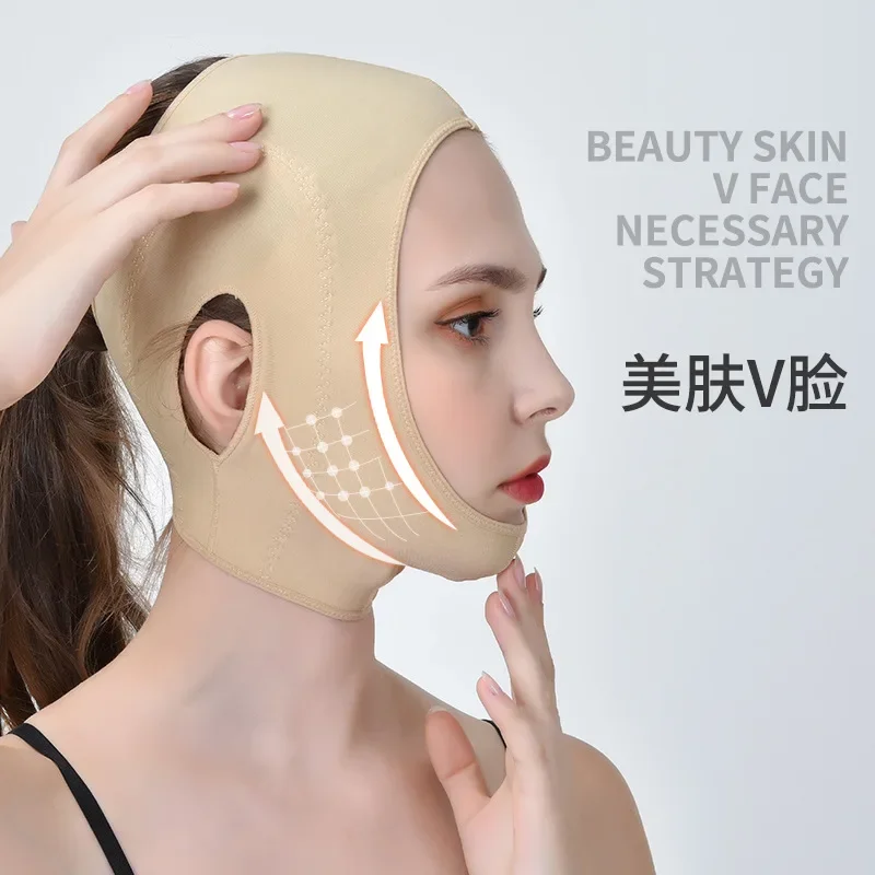 Elastic Face Slimming Bandage V Line Face Shaper Women Chin Cheek Lift Up Belt Facial Massager Strap Face Beauty Skin Care Tools