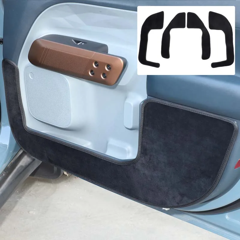 

For Ford Maverick 2022-2025 Velvet Car Inner Door Anti-kick Pad Anti-Dirty Panel Trim Protective Pad Accessories