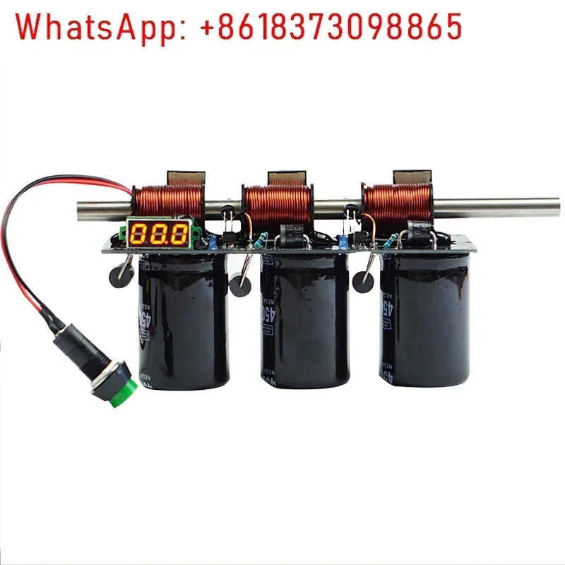 High-voltage integrated electromagnetic gun Simple multi-stage diy coil gun kit