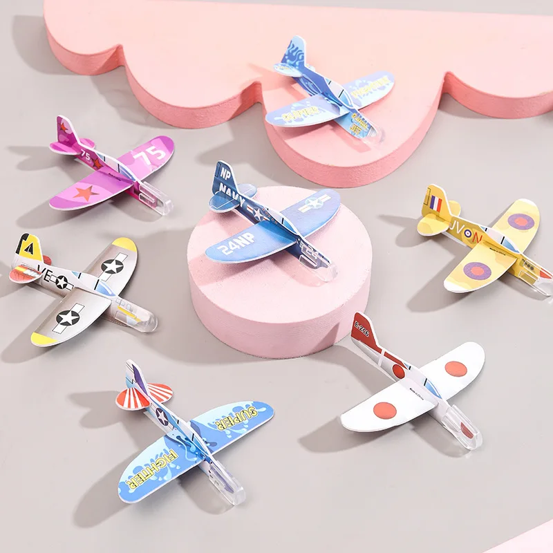 

Cartoon mini foam small plane DIY puzzle children's educational toys kindergarten gift party aviation model