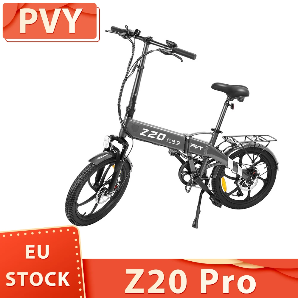 PVY Z20 Pro Electric Bike 20 Inch Tire 500W Hub Motor 25Km/h Max Speed 36V 10.4Ah Removable Battery 80-100KM Range LCD Display