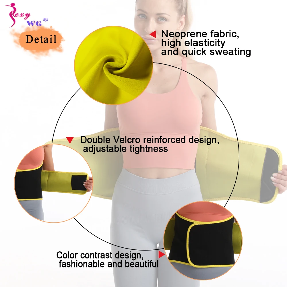 SEXYWG Women Waist Trainer Belt for Slimming Girdle Strap Weight Loss Belly Band Corset Waist Cincher Neoprene Body Shaper Gym