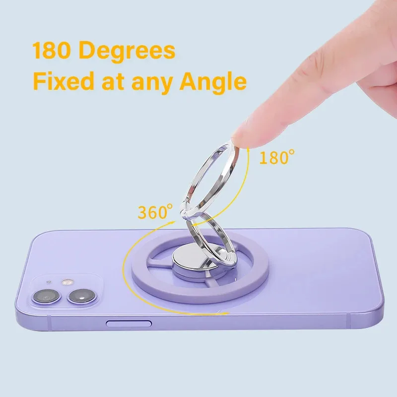 Phone Stand Strong Magnetic Finger Ring Holder Bracket Double Foldable Stand For iPhone 14 15 pro/Max Samsung Huawei Stand