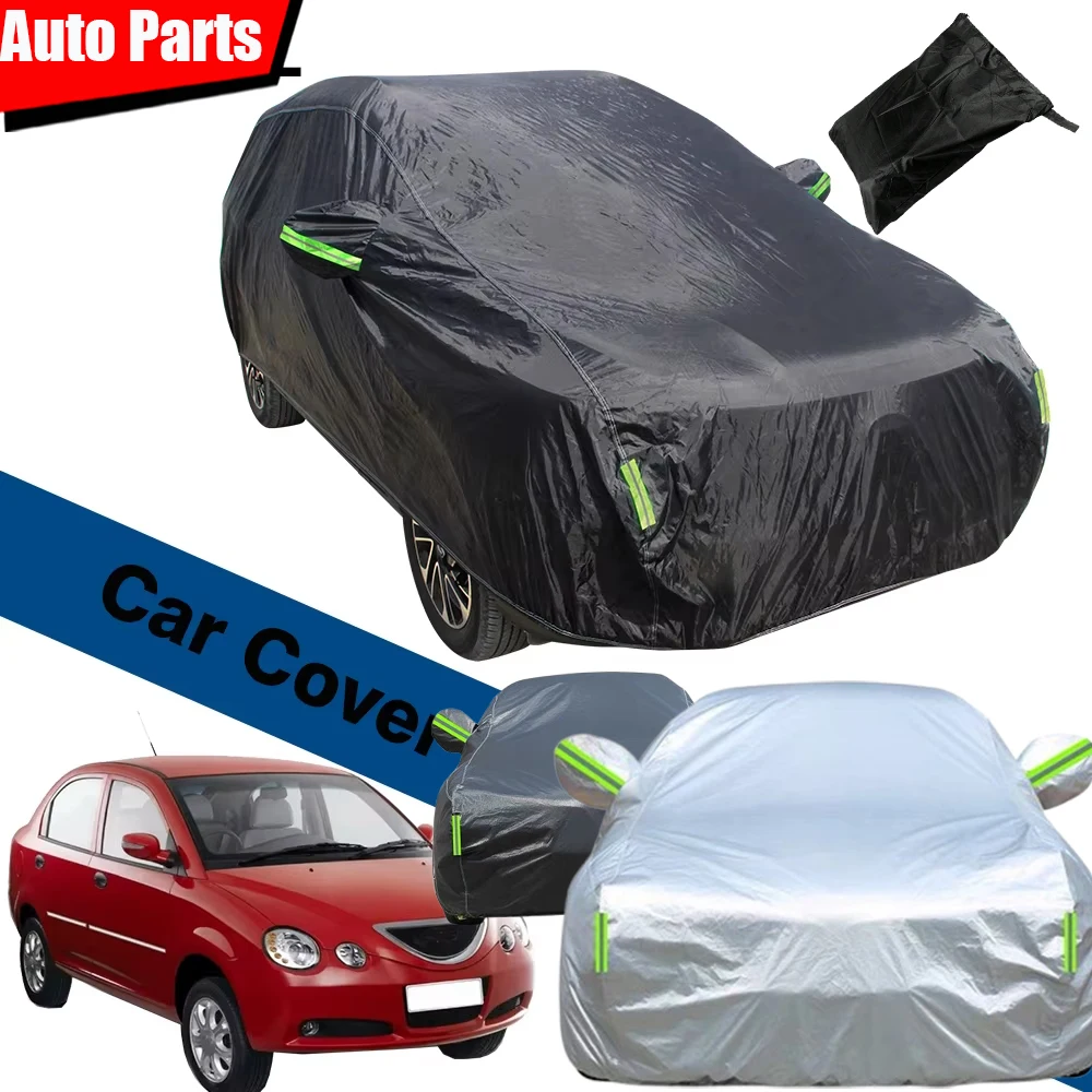 

Anti UV Full Black Car Cover Waterproof Sun Rain Snow Dustproof For Chery QQ6 Cowin 1 Jaggi S21
