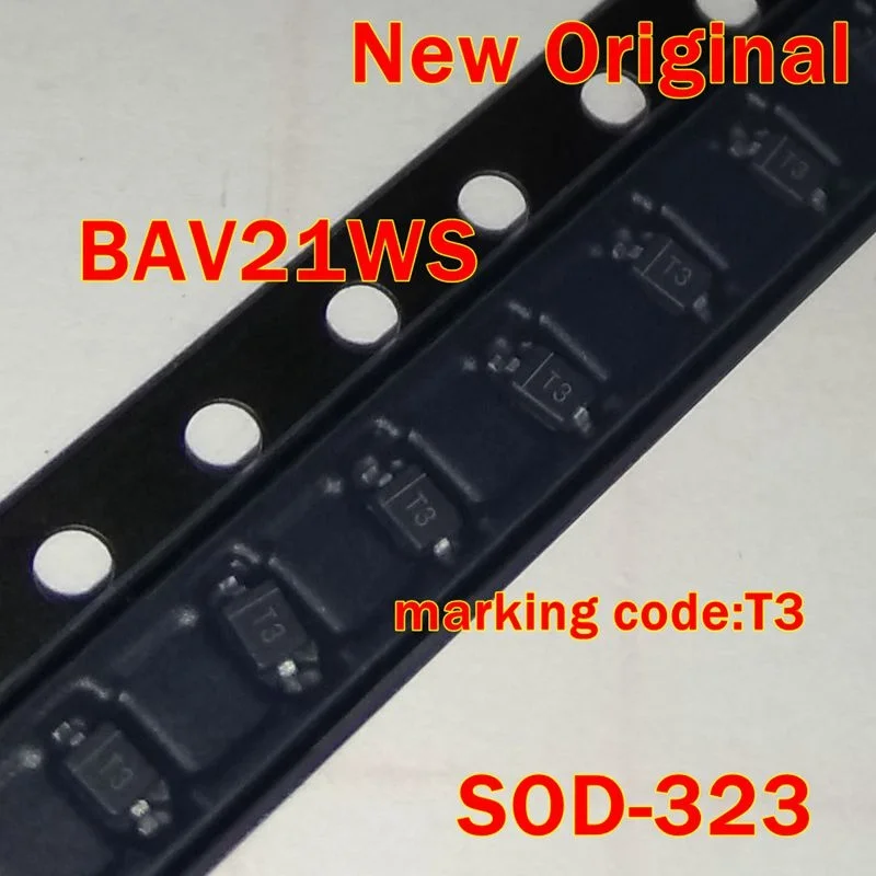 10Pcs to 1000Pcs Bav21Ws Sod-323 New Original Marking Code: T3