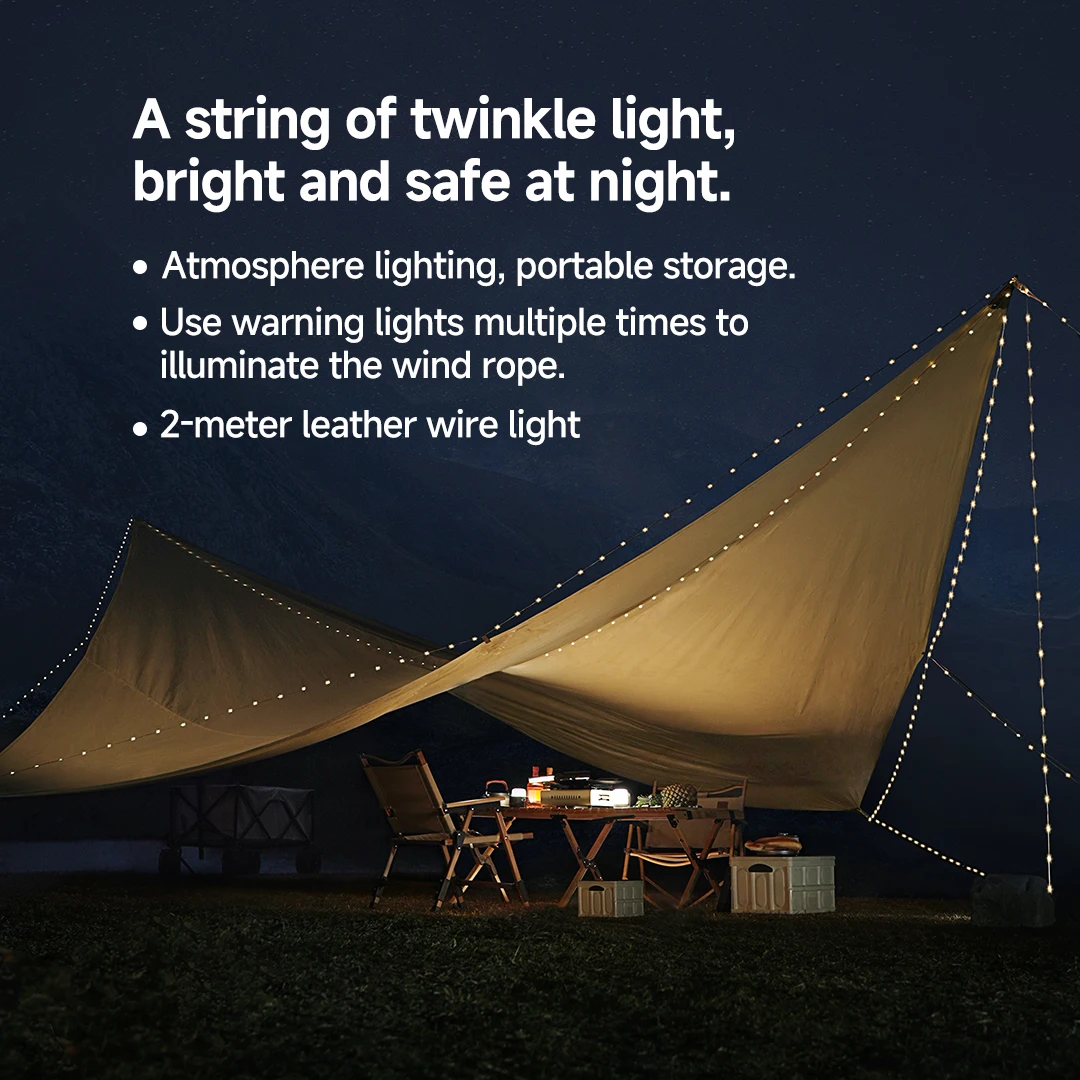 Imagem -02 - Nextool-multi-funcional Twinkle Light Strip para Camping Lâmpada Ambiente Exterior Ciclismo Luzes de Advertência Ip67 Impermeável 2m