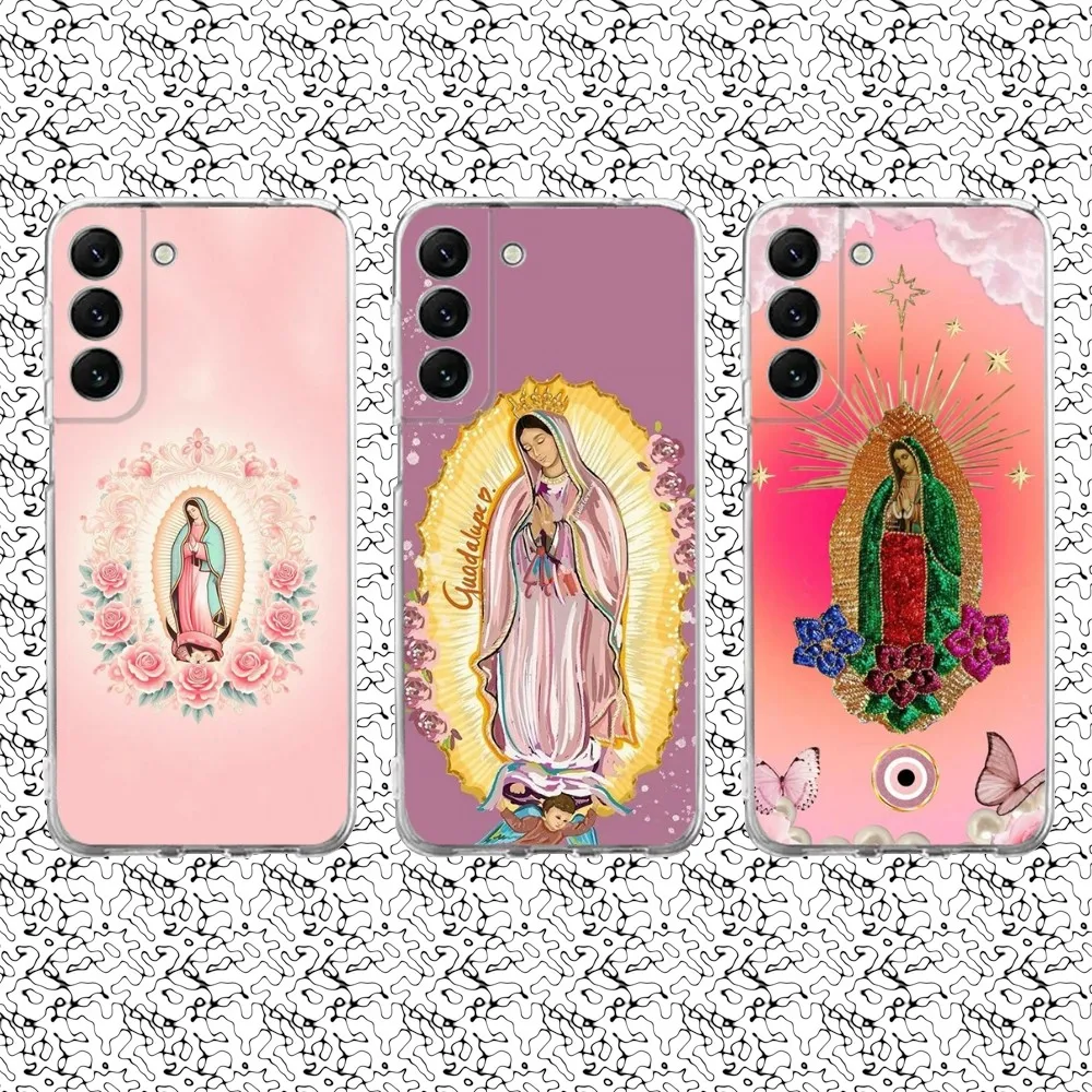 Nuestra Senora de Guadalupe Phone Case Silicone For Samsung S30,S23,21,22,20,S20 FE lite,S10,9,PIus Note20ultra Cover Clear