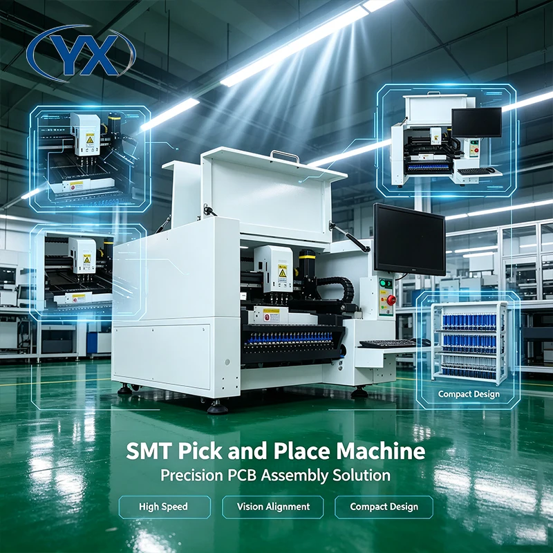 Stock in USA LED High Speed Mounter 4 Heads 38 Feeders SMD Pick and Place Machine SMT380