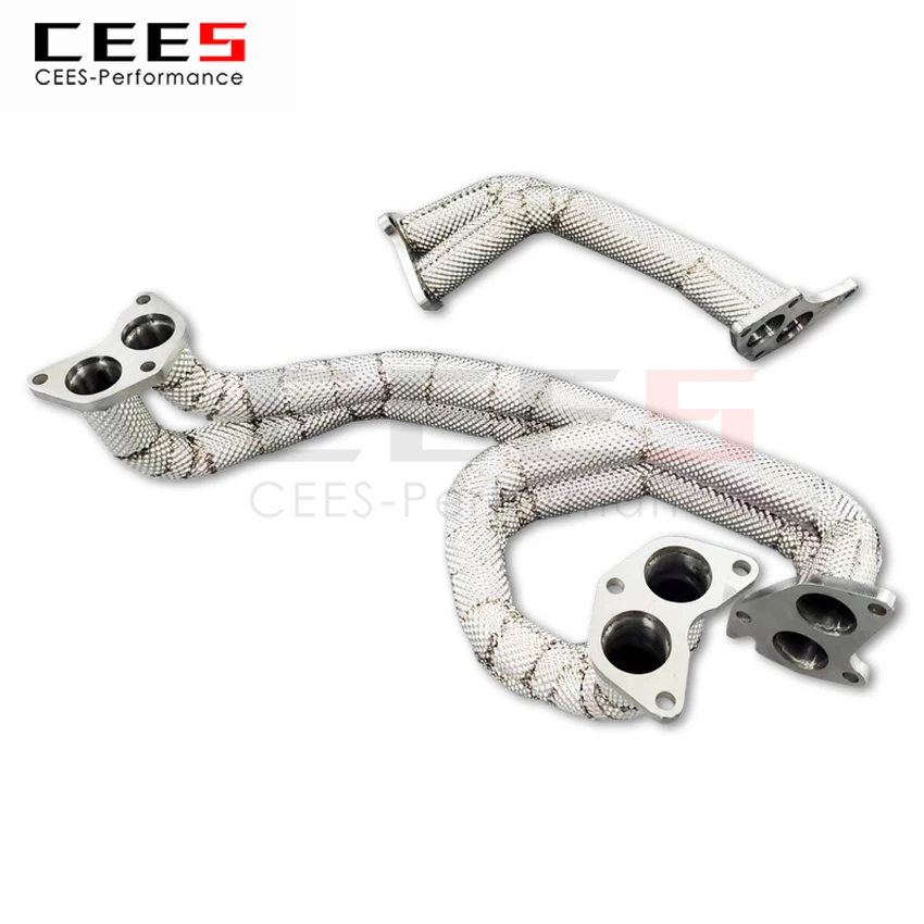 CEES Exhaust System For Subaru Impreza WRX 2.0 2008-2016 Headers Stainless Steel Test Pipe No cat Downpipe Stainless Steel