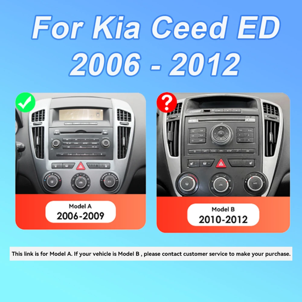 Android 16 Car Radio For Kia Ceed ED 2006 - 2012 Stereo Carplay Screen 8 Core 2 Din Touch Screen GPS Navigation BT 5G Wifi DSP