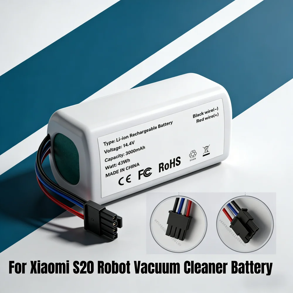 

Original Battery Pack 14.4V 6800mAh Used for Xiaomi S20 Robot Vacuum Cleaner Endurance Sweeping Robot Battery Replacement Parts