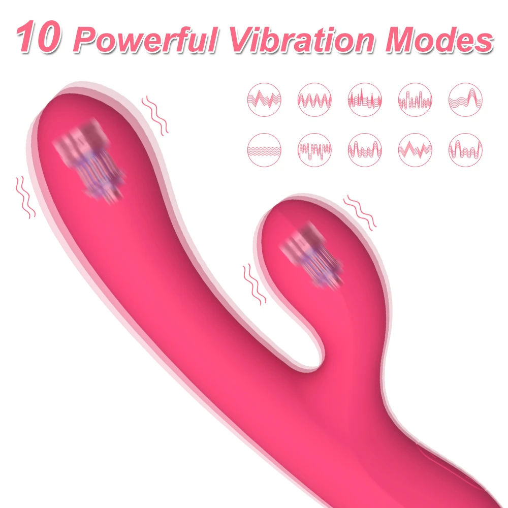 Poderoso Vibrador Ponto G para Mulheres, Estimulação do Clitóris, Massagem, Brinquedos Sexuais Adultos, Masturbador Feminino, Dildo, 10 Velocidades