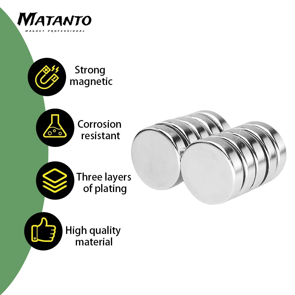 強力な円形ネオジム磁石シート,希土類磁気ディスク磁石,ndfeb磁石,20x5mm, 2〜30個