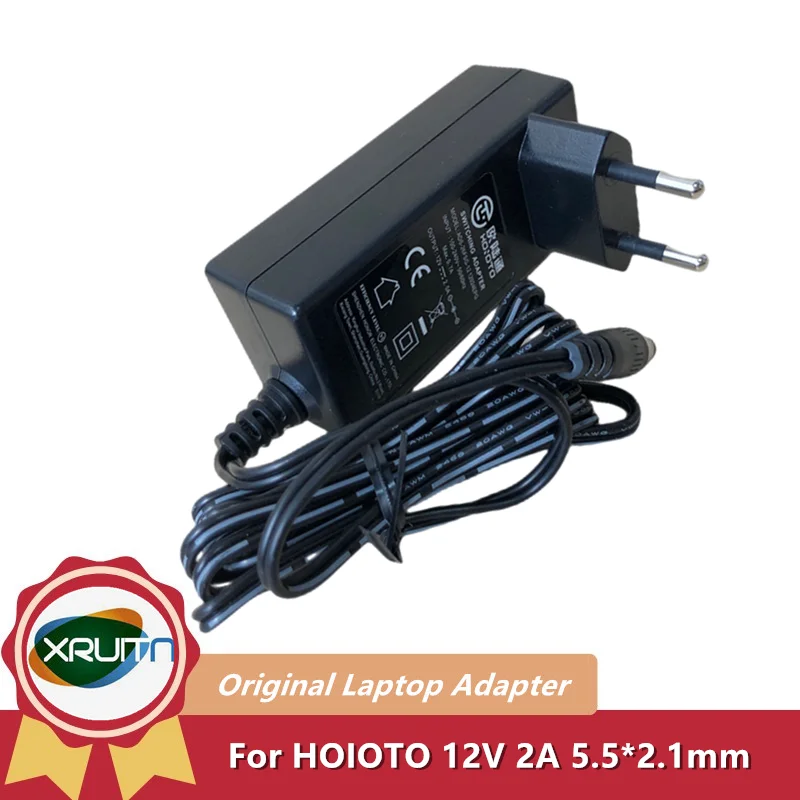 Genuine HOIOTO 12V 2A 24W 5.5*2.1mm Switching AC Adapter Charger Monitor Power Supply ADS-26FSG-12 12024EPG US /EU /UK Plug