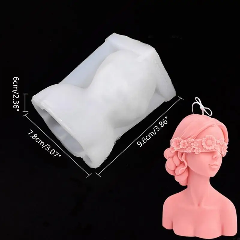 أنثى الجسم الراتنج قوالب سطح المكتب الحلي قالب شمعة لصنع الشموع #6