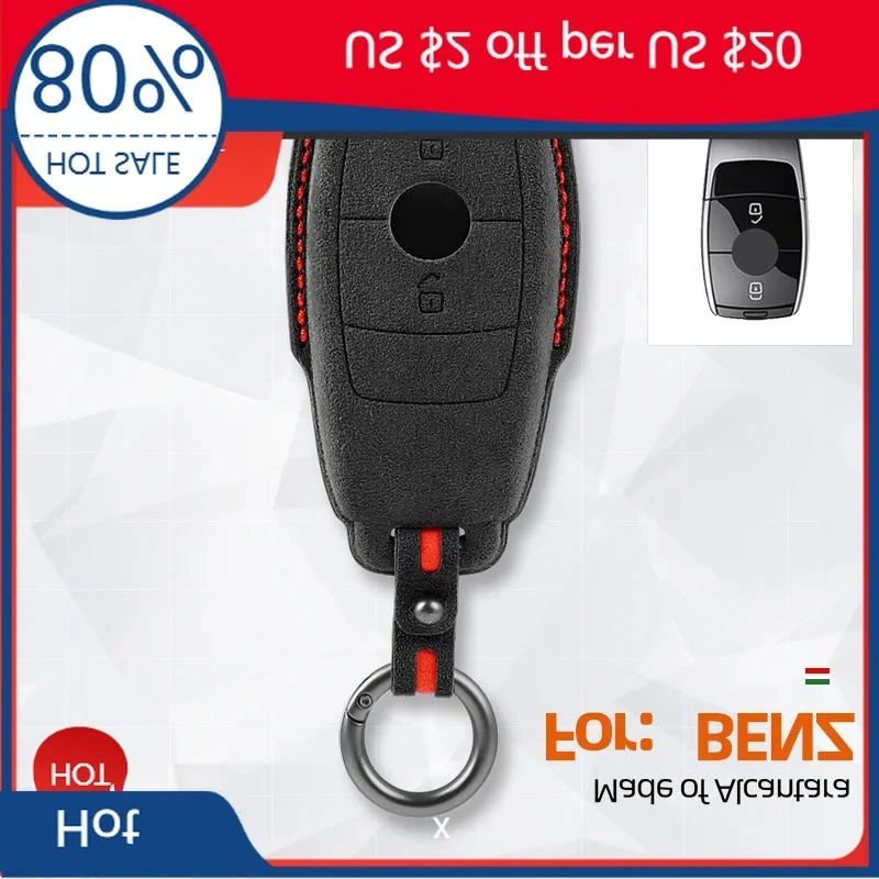 

2026 Для MERCEDES-BENZ 2026 Горячая наклейка на автомобиль Алькантара Чехол для ключей от автомобиля Чехол для Mercedes Benz A C E S G CLS GLC SL Class W176 W177