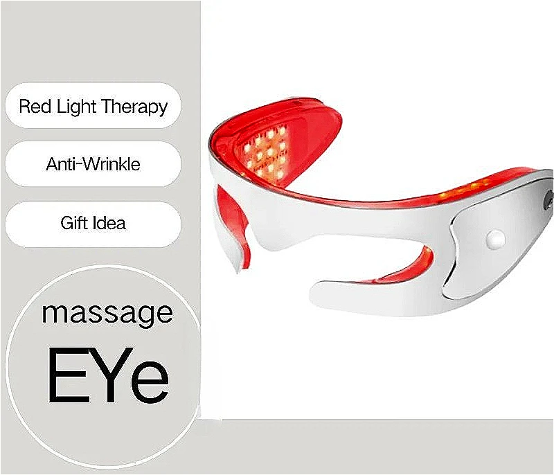 

Portable Eye Massager - Red Light Therapy, Vibration, Anti-Wrinkle, Travel-Friendly, Gift Idea