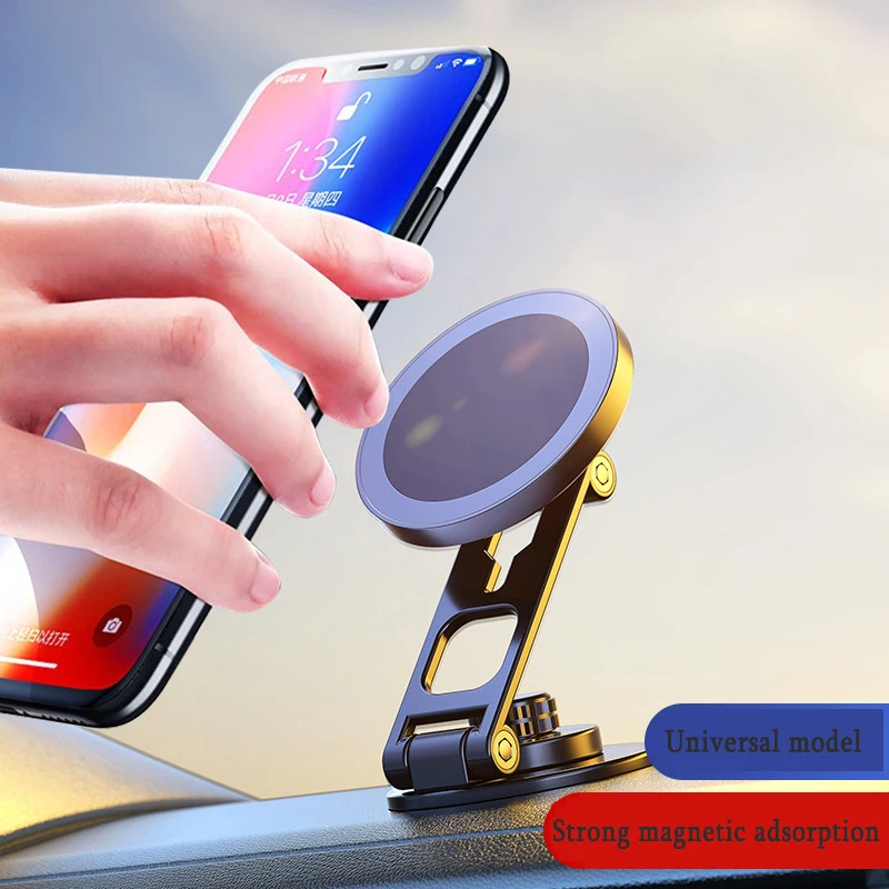 Magnetic Car Phone Holder Stand Magnet Car Mount Support GPS Mobile Bracket in Car For Macsafe iPhone 15 14 13 12 Samsung Xiaomi