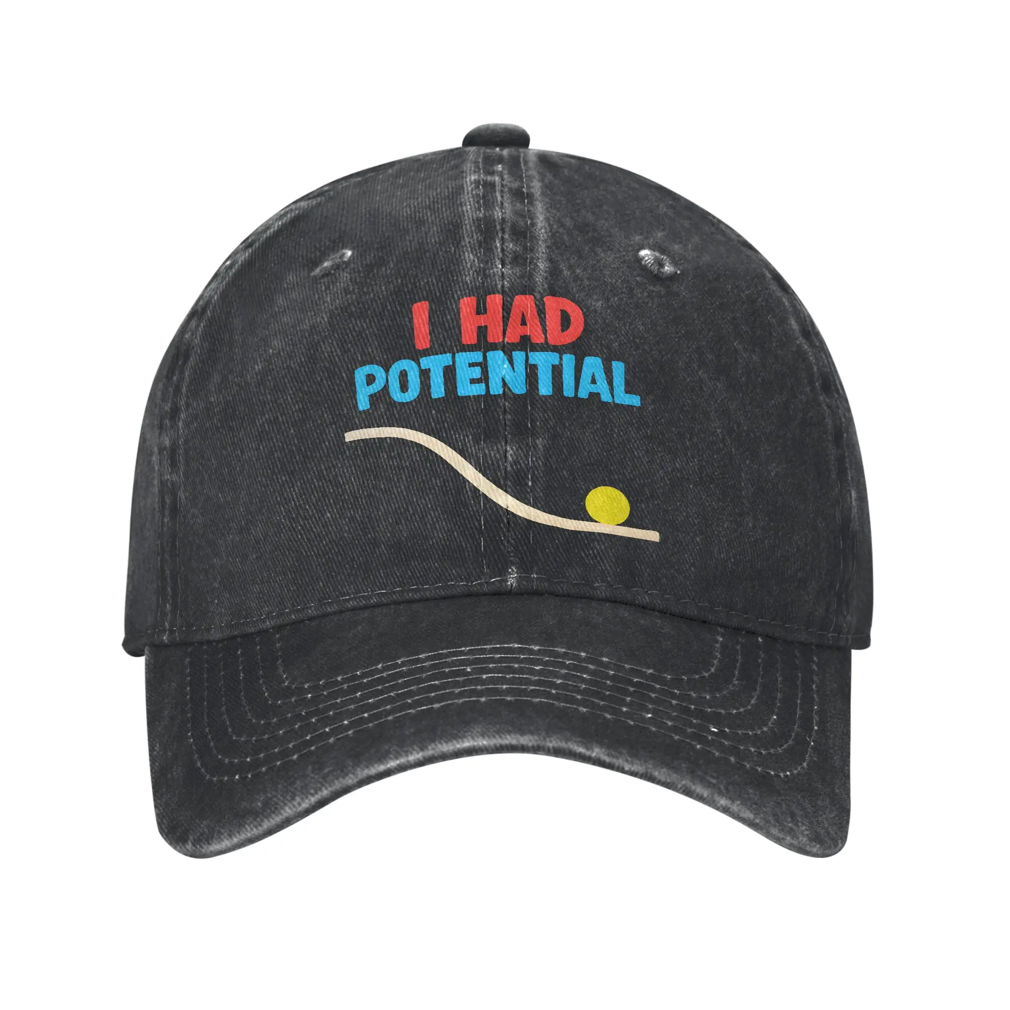 I Had Potential Unisex Baseball Cap Project Hail Mary  Distressed Denim Washed Cap Casual Summer Unstructured Soft Headwear