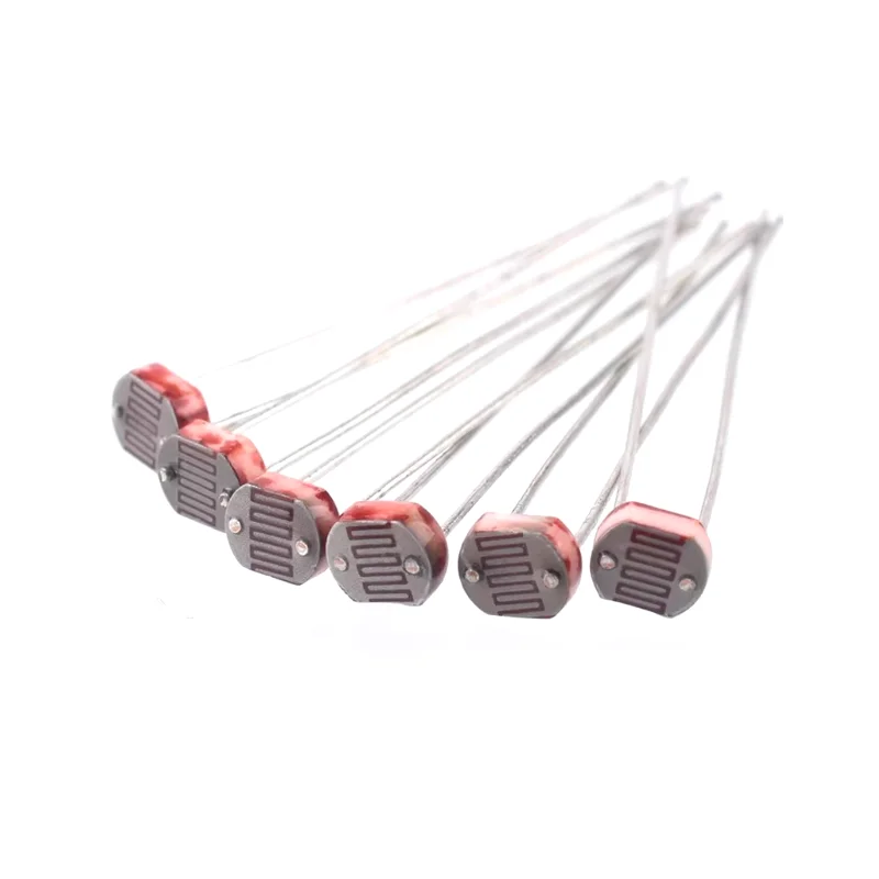 200PCS 5mm LDR Photoresistor GL5506 GL5516 GL5528 GL5537 GL5539 GL5549 Light Sensor