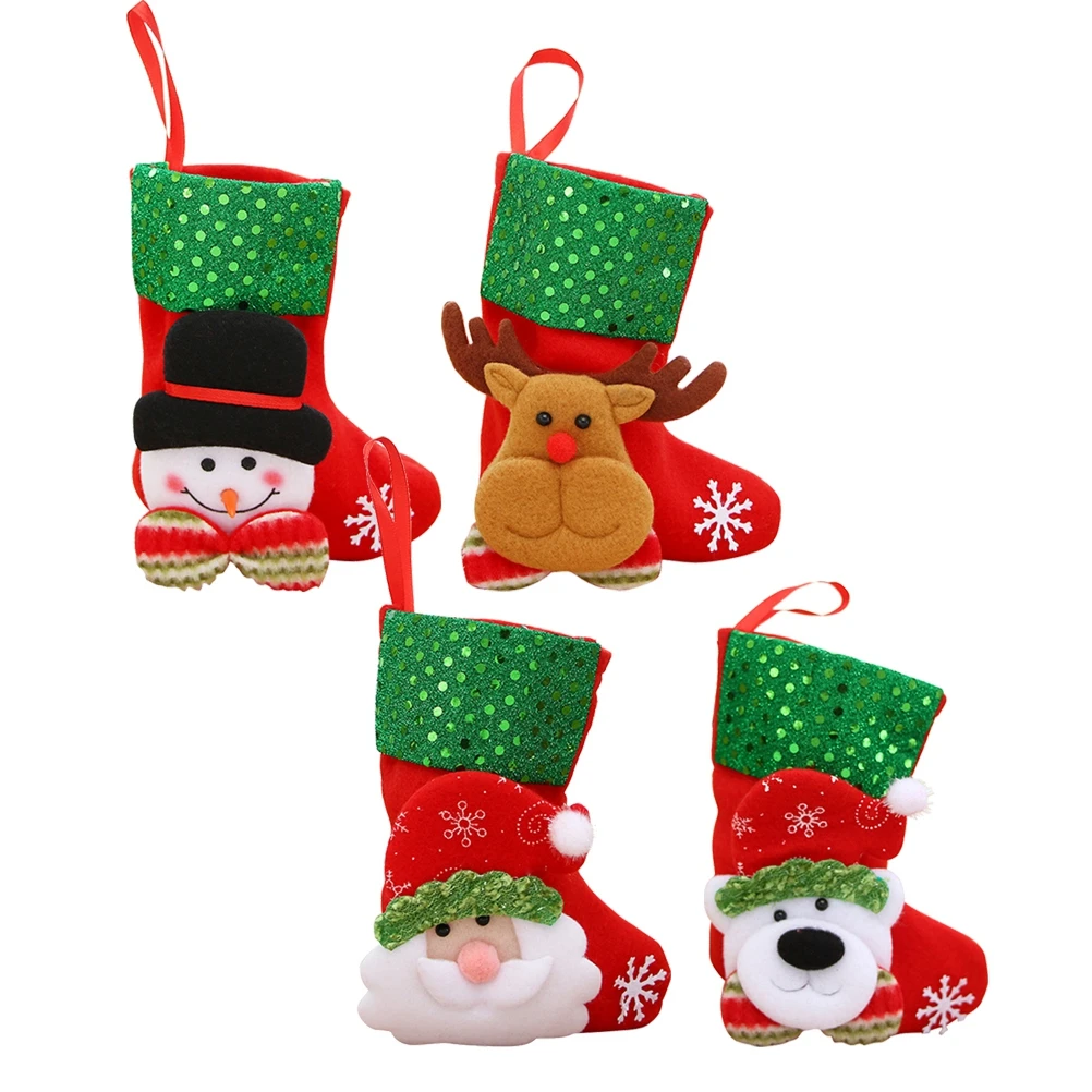 

12pcs Christmas Stocking Ornaments Cute Snowman Pendant Cloth Decorations for Tree Holiday Home Office Non fading Eco friendly