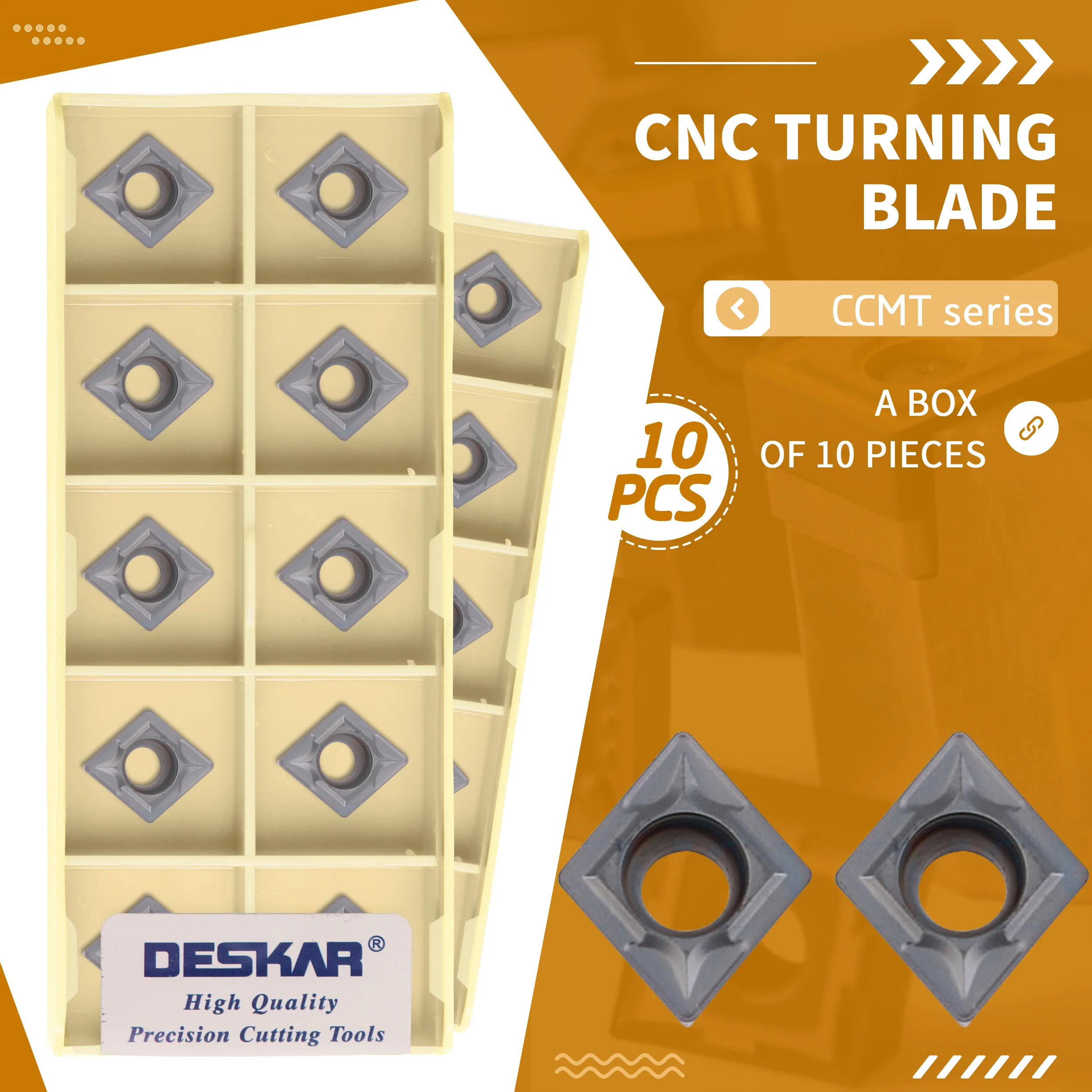 

Токарная пластина CCMT060204 CCMT060208 CCMT09T304 CCMT09T308 CCMT120404 CCMT120408 LF6018, твердосплавный токарный инструмент, лезвие из сплава, 10 шт.