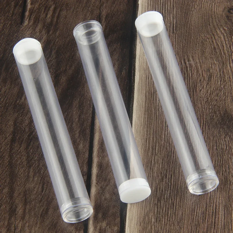 50/100pcs Electronic Cigarette Plastic Tubes Vape Cartridges Vaporizer Pen Tank Empty Package 1.0ml Clear Tube For CBD Thick Oil