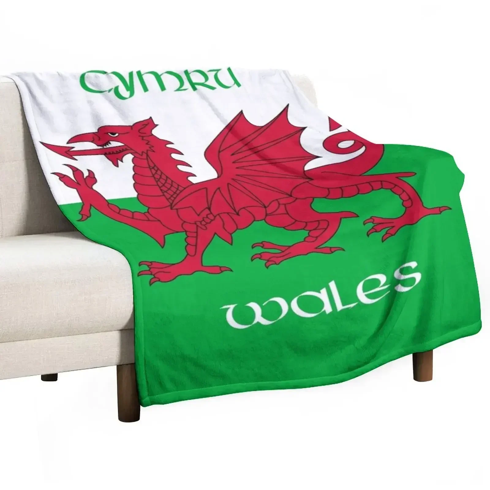 

Cymru / Wales - The Welsh Dragon Flag Throw Blanket Furrys Flannel Blankets