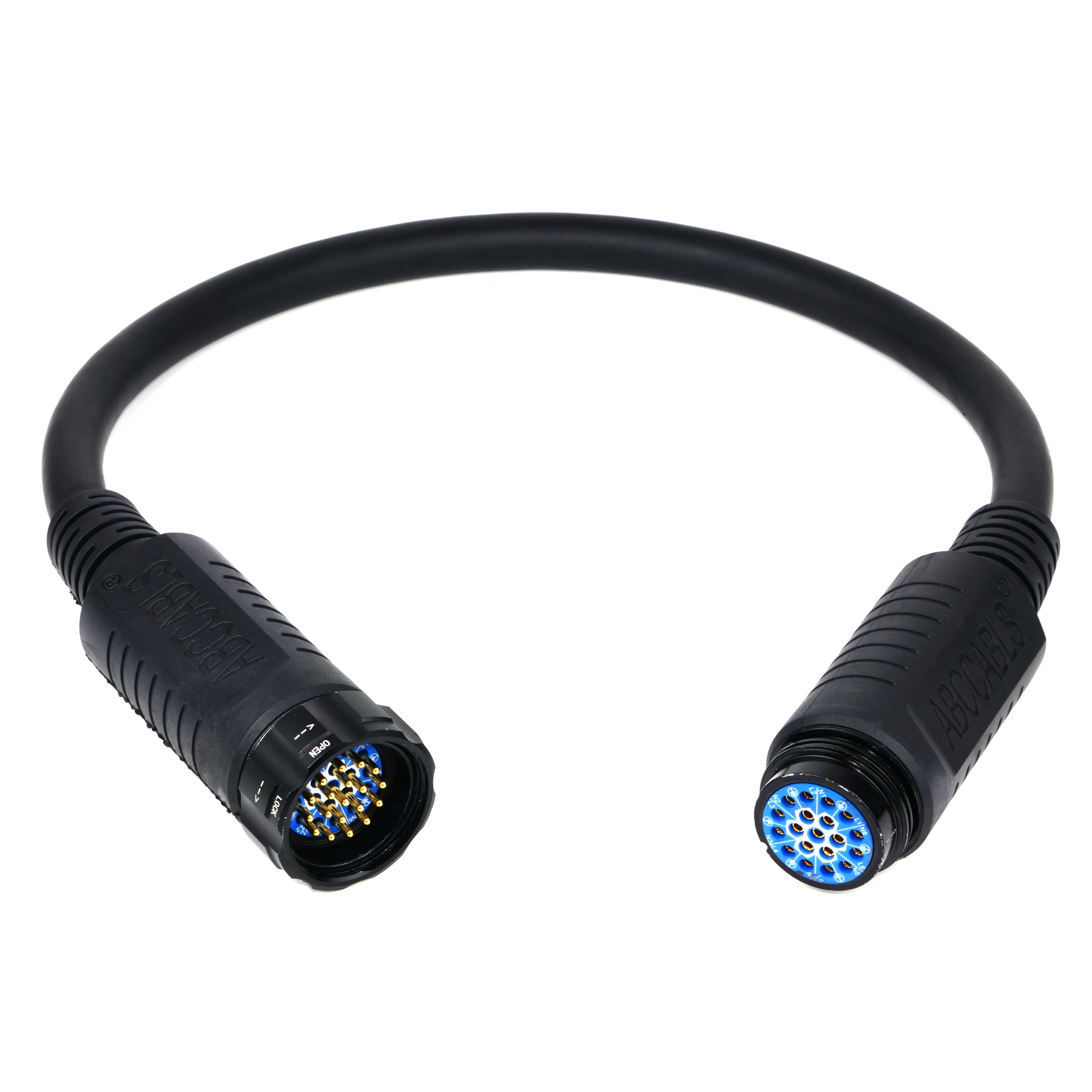 Socapex 19-Pin Power Cord 19-Core Lighting Cable 5m Length Copper Stranded Conductor PVC PU 19-Pin Extension Cord Wiring