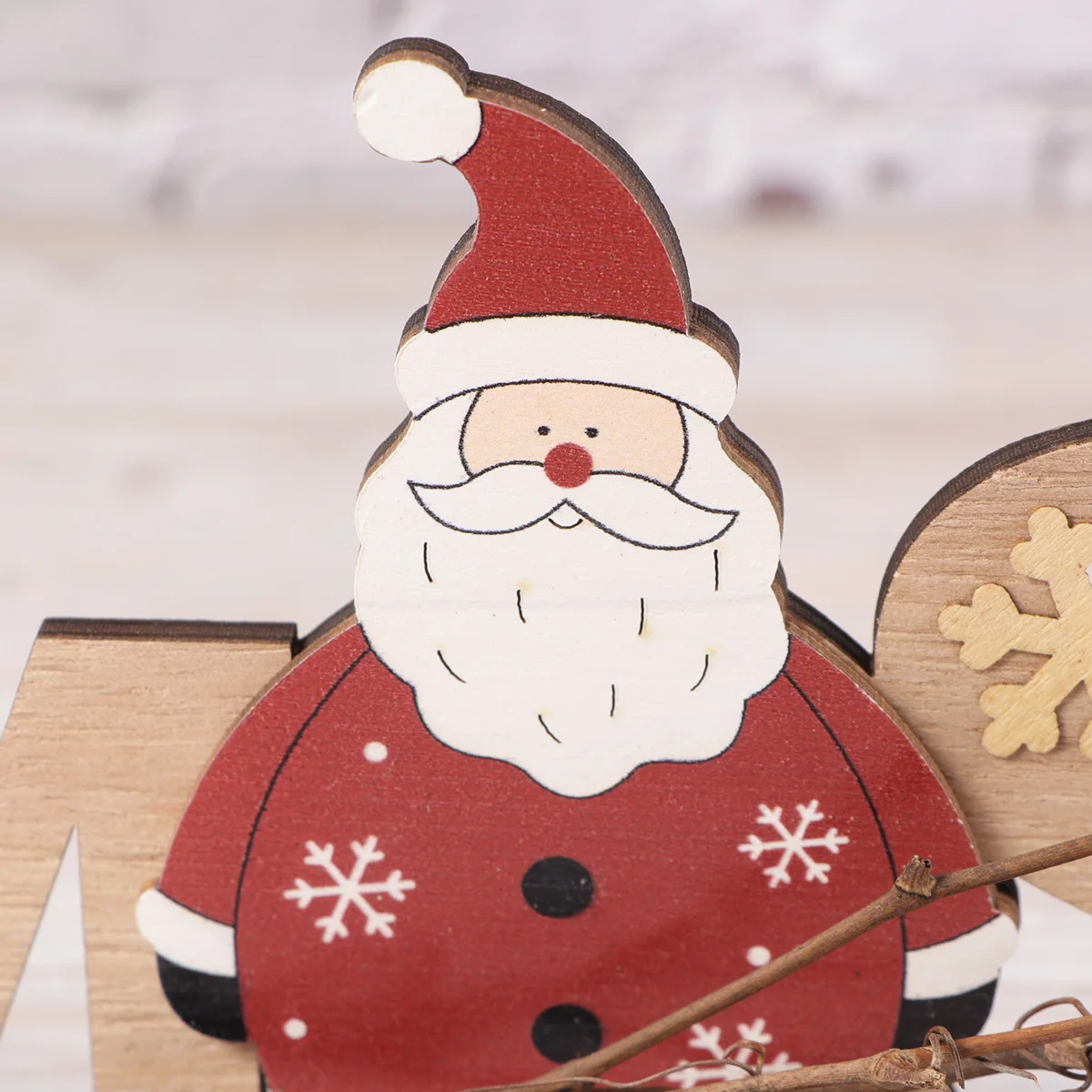 

Eco-Friendly Wooden Letter Ornament Creative Desktop Adornment for Home Office Store Festive Decor Stylish Design Fun Gift