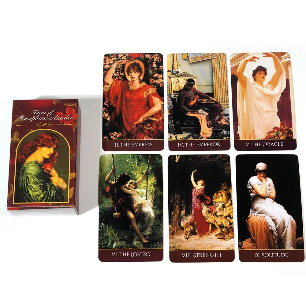 10.3*6 Cm Tarot of Persephone's Garden A Fine Art Tarot Deck Dedicated To The Queen of The Underworld 78 Tarot Cards RWS