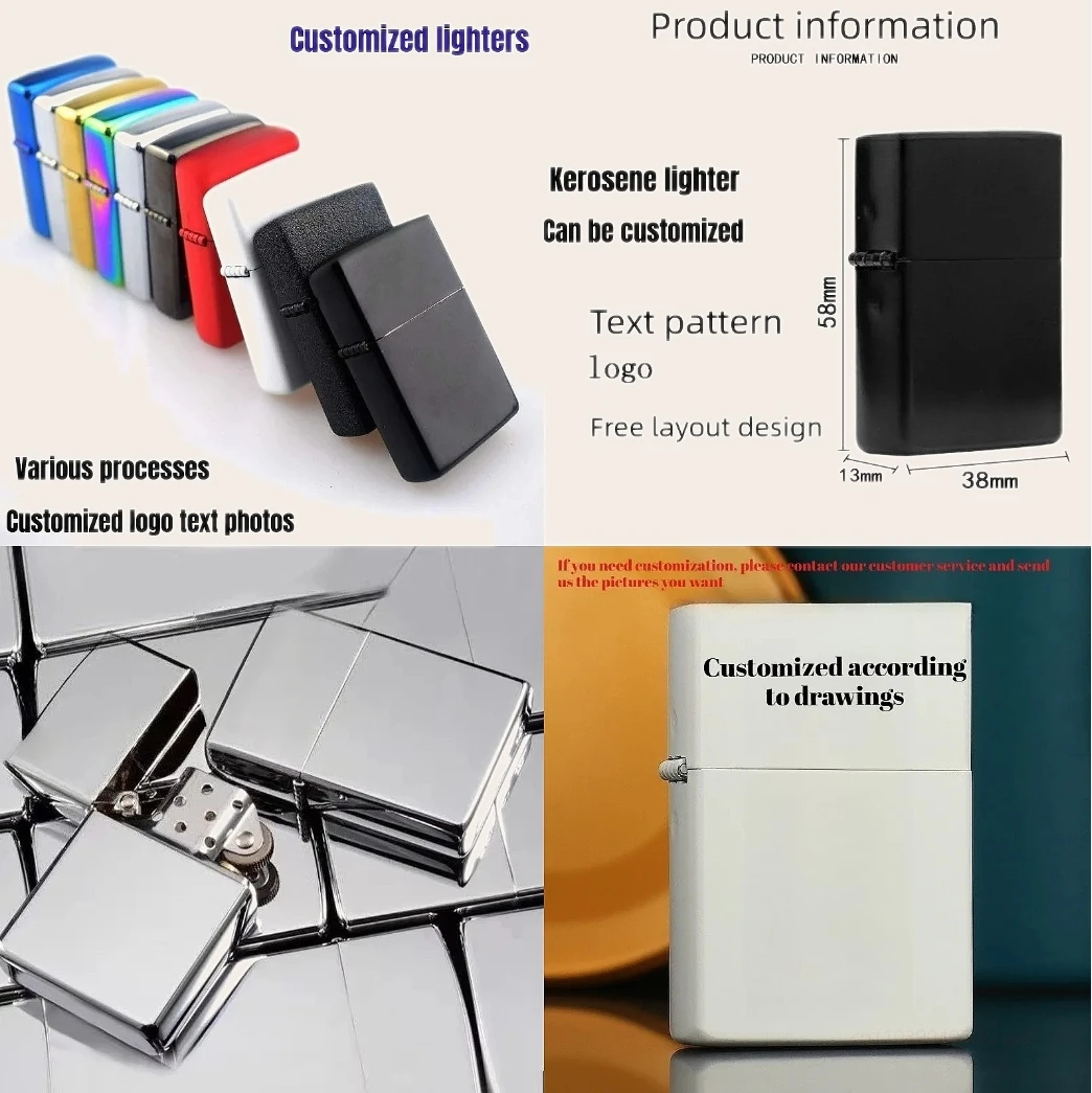2026 Grinding Wheel Fuel Lighter Custom DIY Bulk Cigarette Accessories Holiday Gift