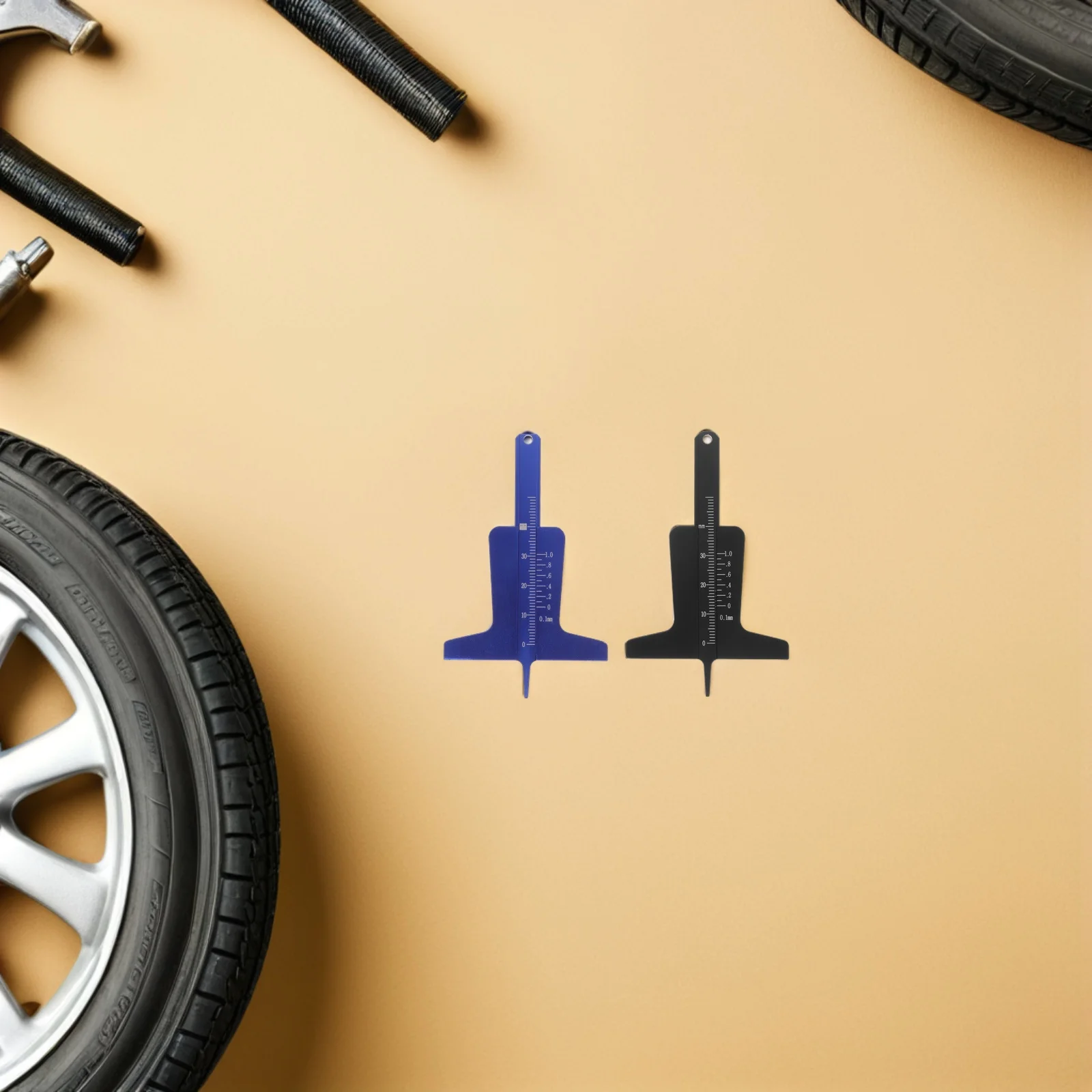 

2Pcs Tire Tread Depth Gauge Inch Mm Precise Measurement Portable Tool for Cars Trucks Tire Tread Depth Gauge Dial