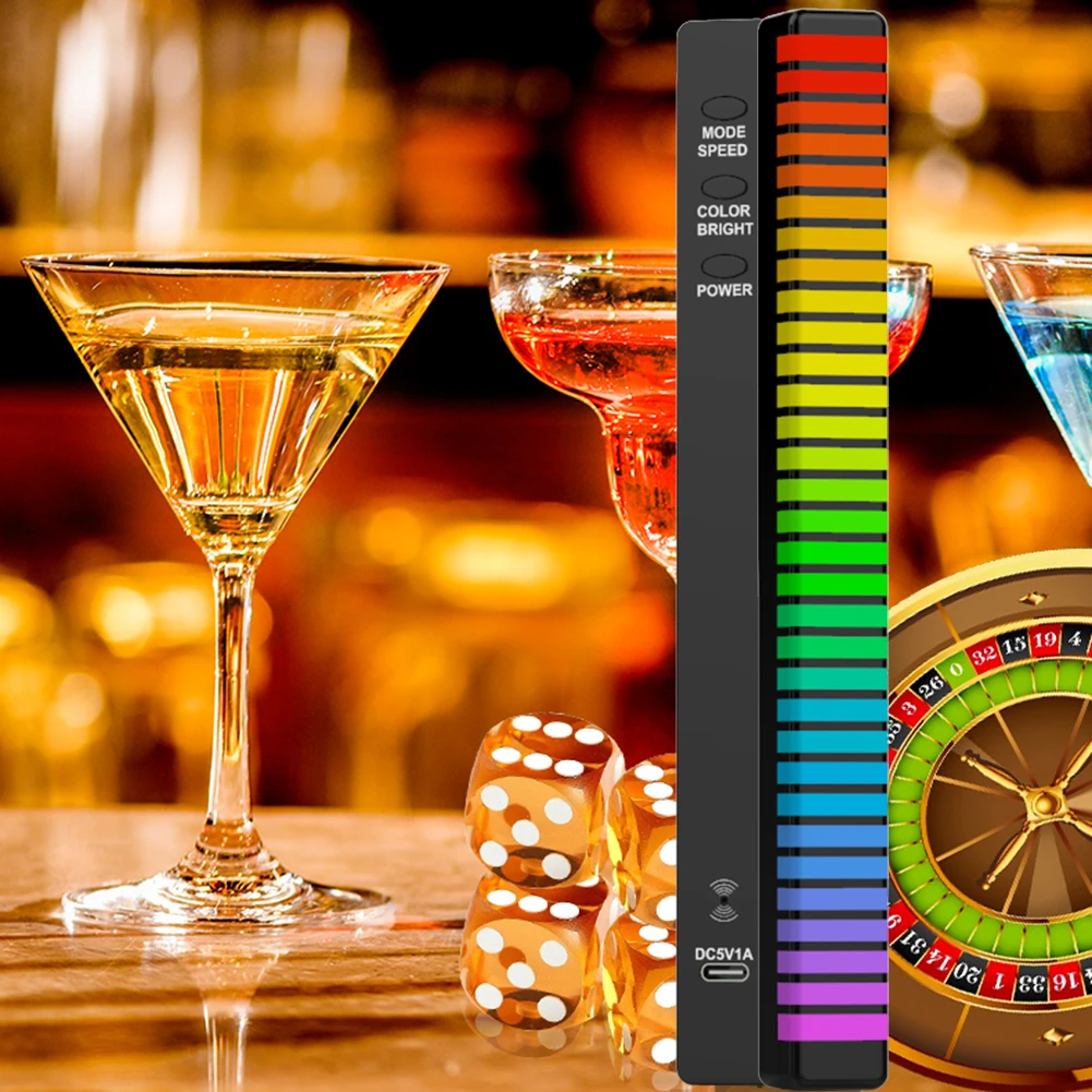 

USB-музыкальная атмосферная световая панель, окружающая ночная лампа, управление через приложение D10, голосовая активация, 3D RGB 32, светодиодная полоса захвата