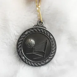 Volleyba medal School game Medal Gold Silver Bronze Motion, Honor Communication Ability/self-confidence Developing 5.0 cm
