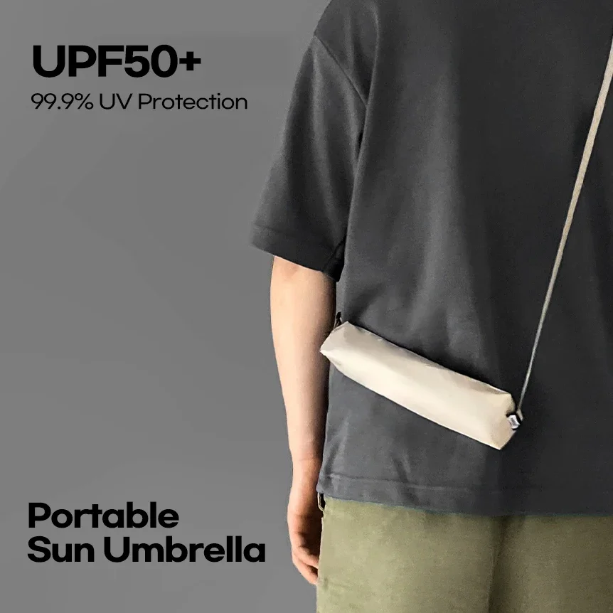 Lightweight Sun Umbrella Woman with Storage Bag, UV Protection Parasol Umbrella Windproof Strong, Automatic Umbrella Foldable