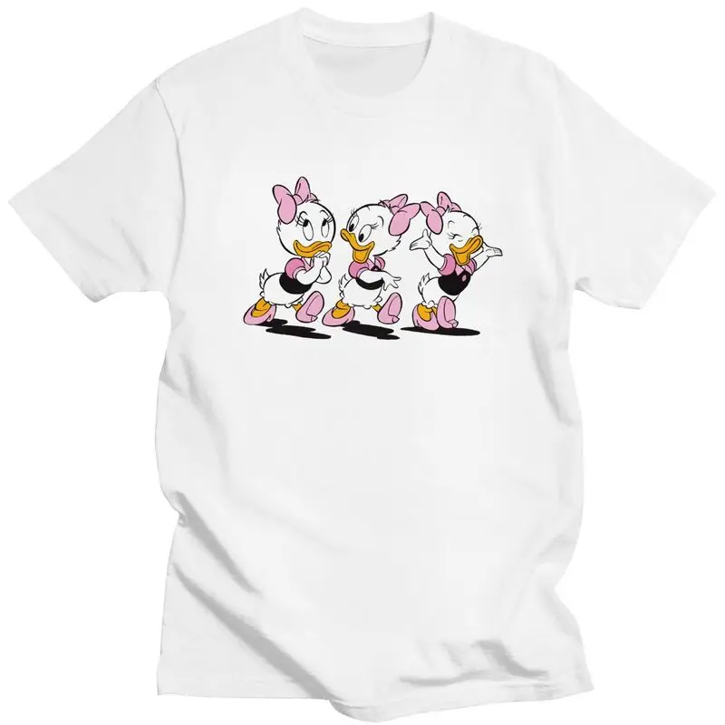 Custom Donald Duck Mickey Mouse Anime T Shirt for Men 100% Cotton Tshirt Fashion Tees T-shirts Loose Fit Clothing Gift