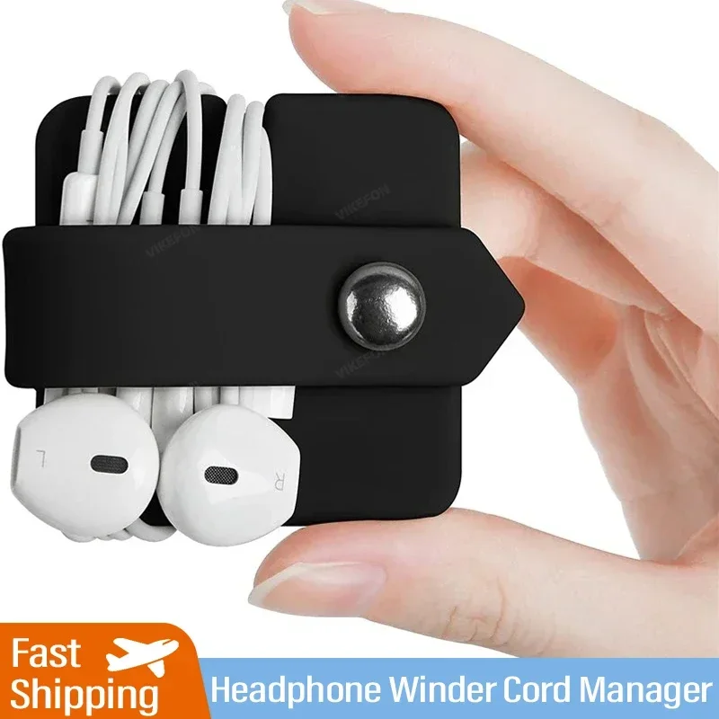 Data Cable Cord Organizer Earbuds Holder Earphone Wrap Earphones Organizer Headset Headphone Winder Cord Manager Cable Winder