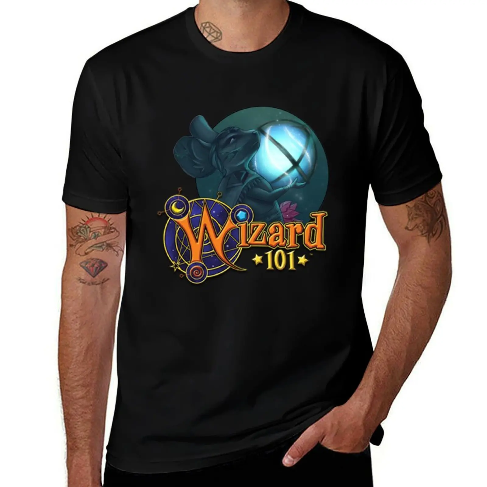 

Wizard101 gift, Wizard 101 design T-Shirt Basic Plain Short Sleeve Crew Neck Tee