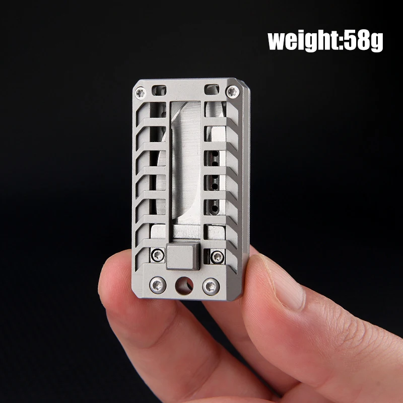 Imagem -02 - Slap-clap Push Card Knife d2 Aço Alta Dureza Afiada Deslizante Faca Mecânica Ferramenta de Descompressão Chaveiro Portátil Moeda Novo