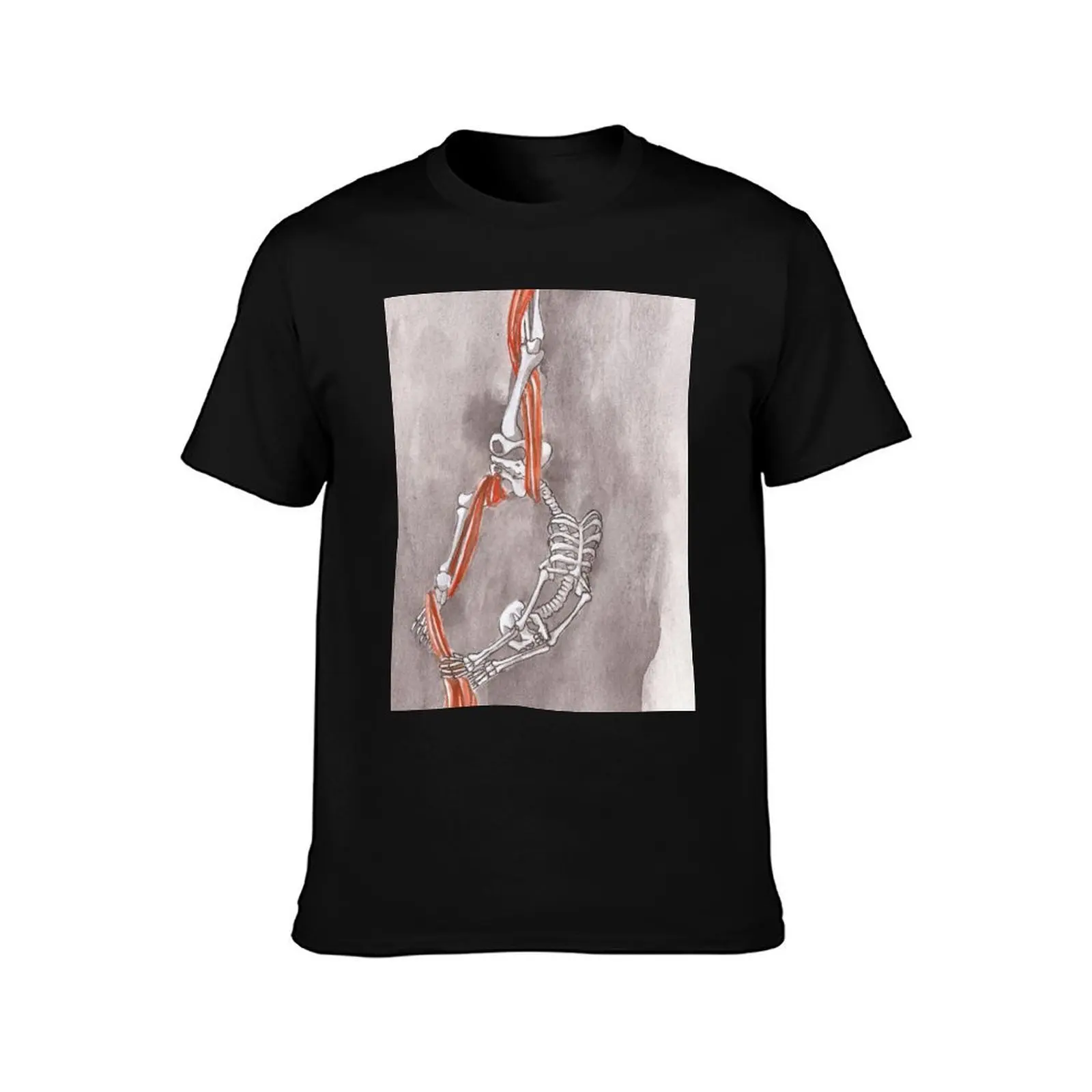 Skeleton doing Aerial Silks T-Shirt plus size clothes sports fans customs cute clothes mens graphic t-shirts funny