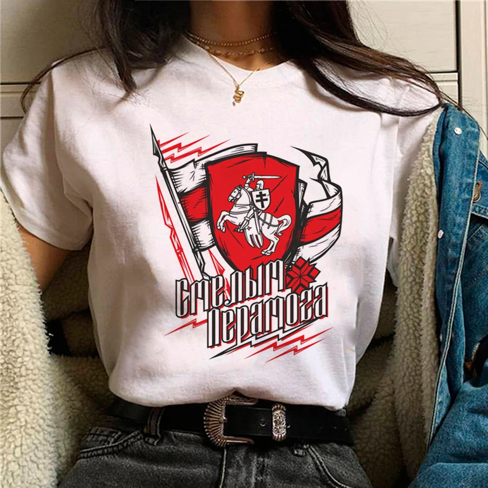 

Belarus Tee women Y2K funny designer Tee girl Japanese clothing