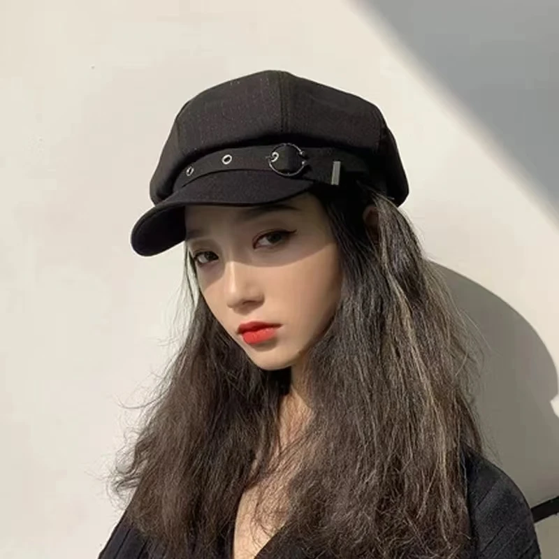 Berets Women Solid Students Chic Streetwear Hot Sale Korean Version Leisure All-match Travel Outdoor Classy Retro Caps Feminine