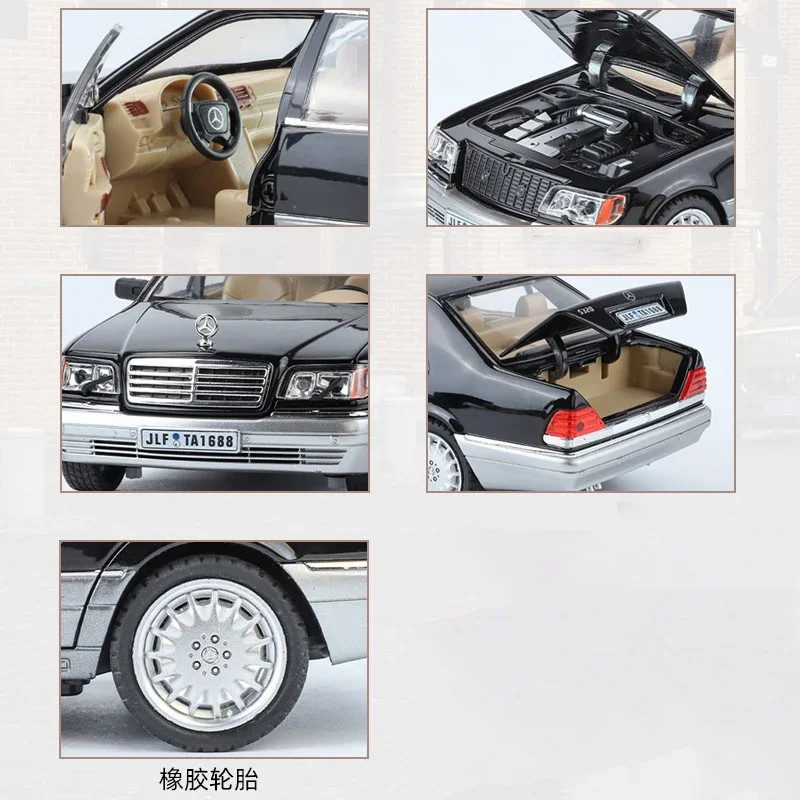 1:24 Mercedes Benzs W140 S320 Classic Sedan Alloy Scale Car Model