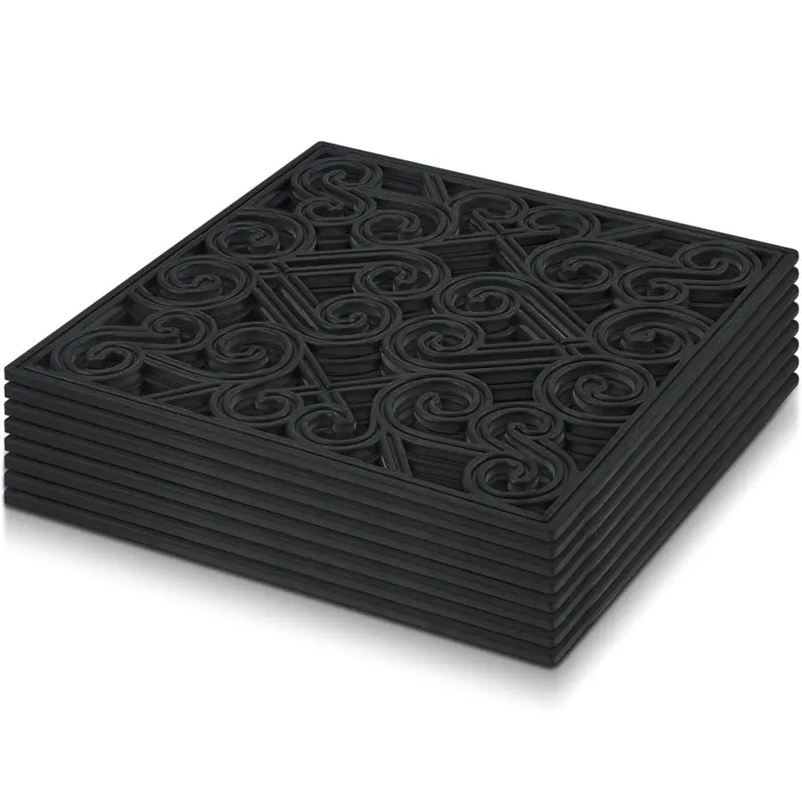 

8 Pcs 15x15 Rubber Stepping Stone Tiles Outdoor Heavy Duty Garden Walkway Pathway Mats Rubber Pavers Decorative Retro Exquisite