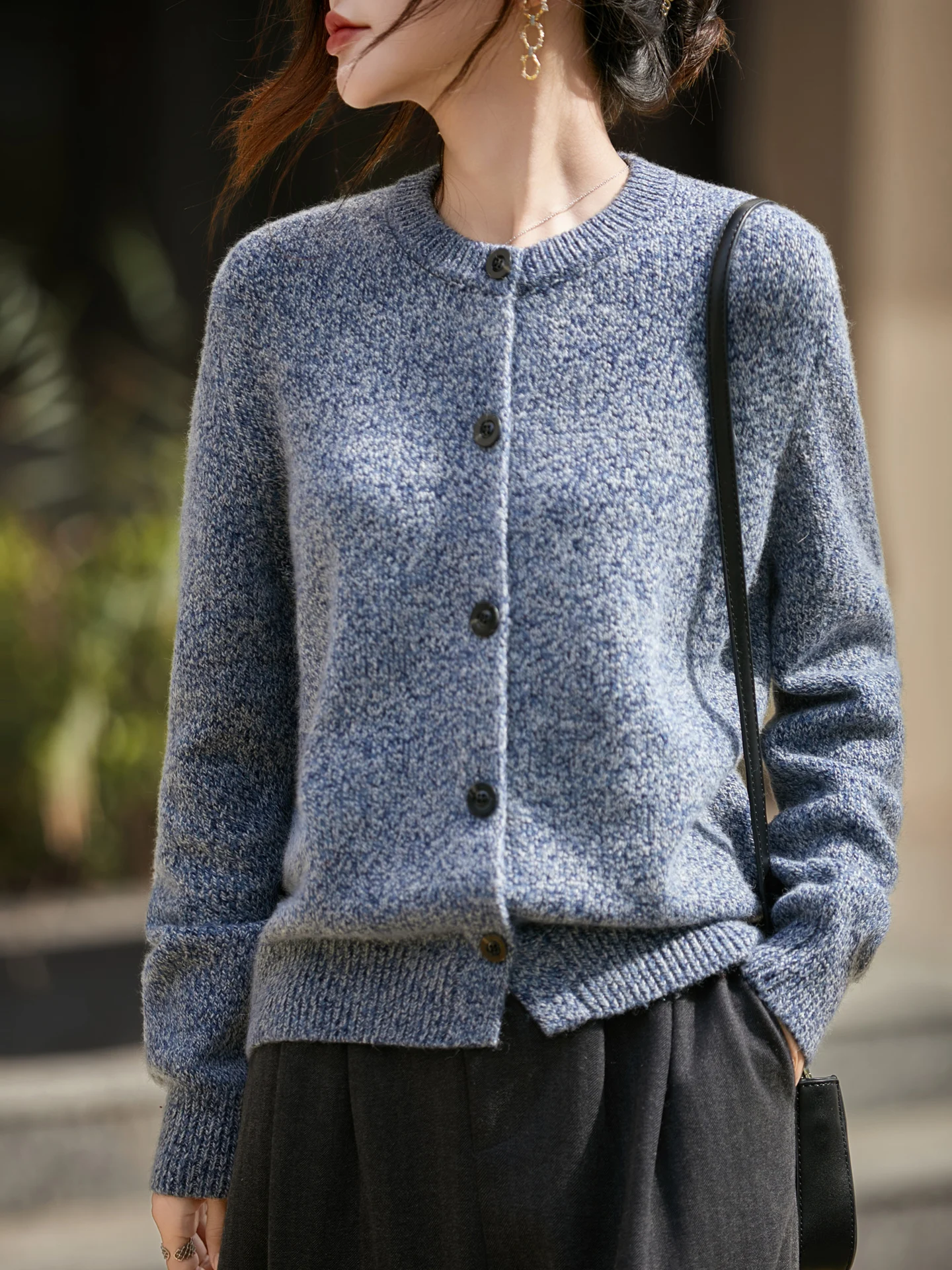 

New Fashion Autumn Winter Woman Sweater Elegant Loose Merino Wool Knitted Cardigan Lady Long Sleeve Clothes Tops Thick Outerwear