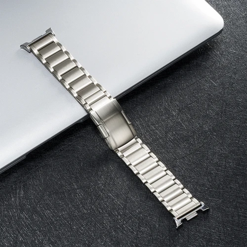 Imagen 2 del producto Correa de titanio de lujo para Samsung Galaxy Watch 8/8, pulsera clásica de Metal sin huecos para Galaxy Watch Ultra de 47mm, pulsera para hombre
