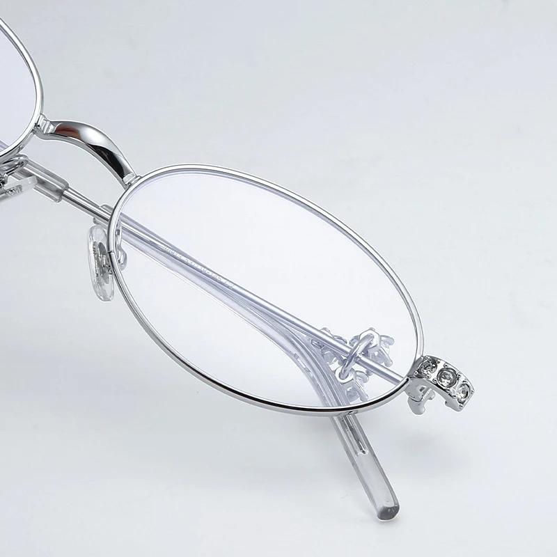 Luxury Brand New Small Oval Rimless Glasses With Anti Blue Light Eyeglasses for Women Ultralight Fashion Optical Eyewear - view 3