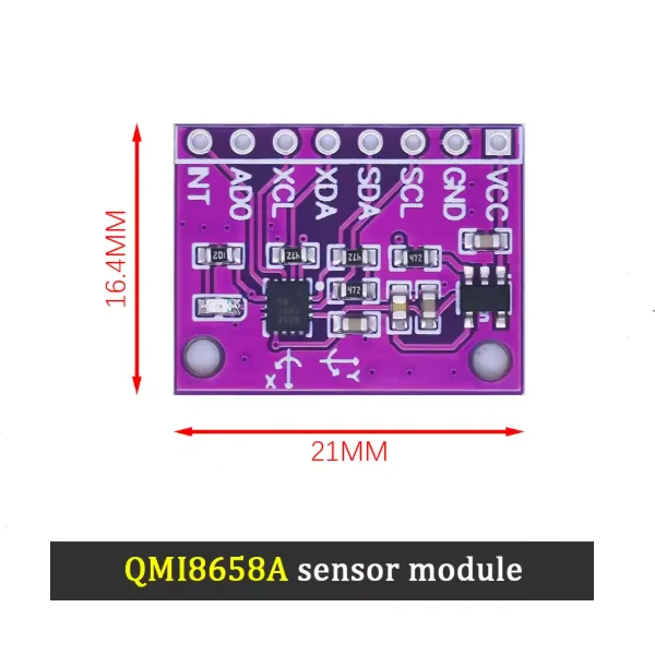 QMI8658 sensor module compatible with BMI160 6-axis gyroscope evaluation board 6DFO instead of MPU6050