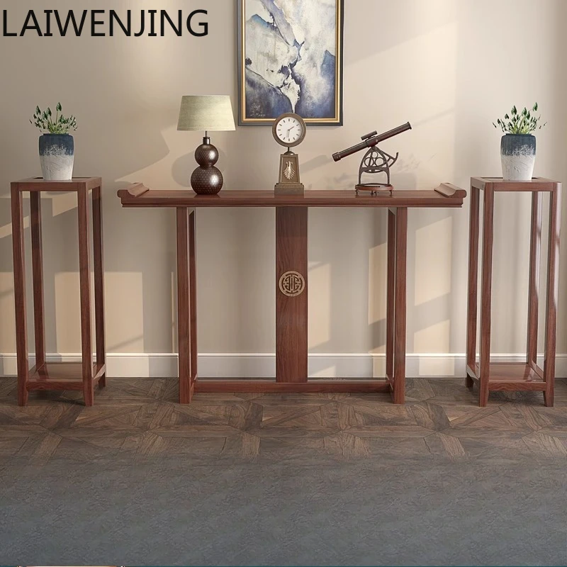 MJY new Chinese-style entrance table against the wall entrance cabinet entry solid wood strip few narrow end view table